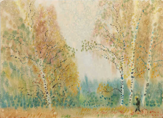 Свешников Борис Петрович. Пейзаж с березами